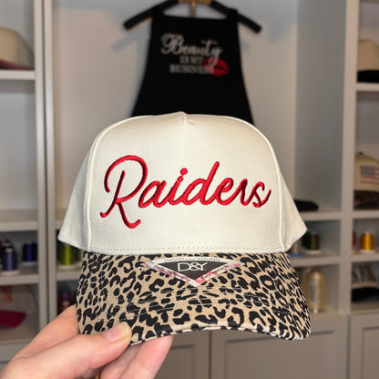 Belmont Raiders Embroidered Trucker Hat | Leopard Print Game Day Cap