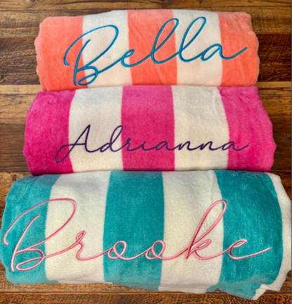 Personalized Embroidered Beach Towel