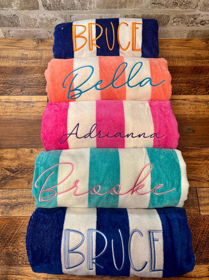 Personalized Embroidered Beach Towel