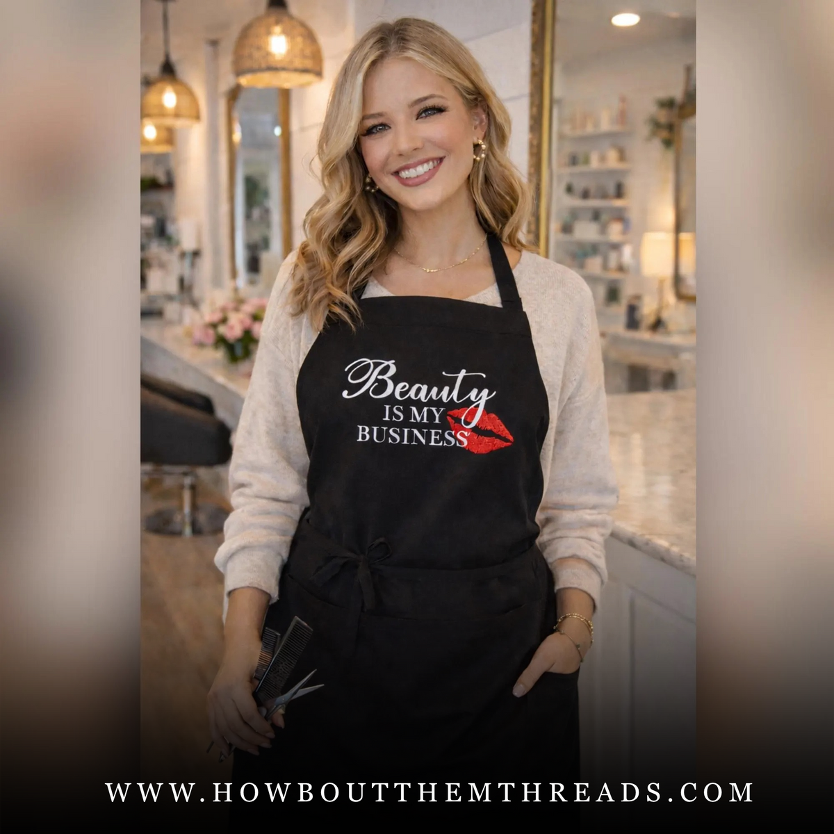 Beauty Is My Business Embroidered Salon Apron
