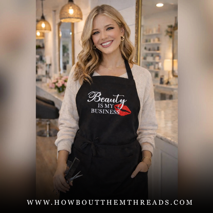 Beauty Is My Business Embroidered Salon Apron