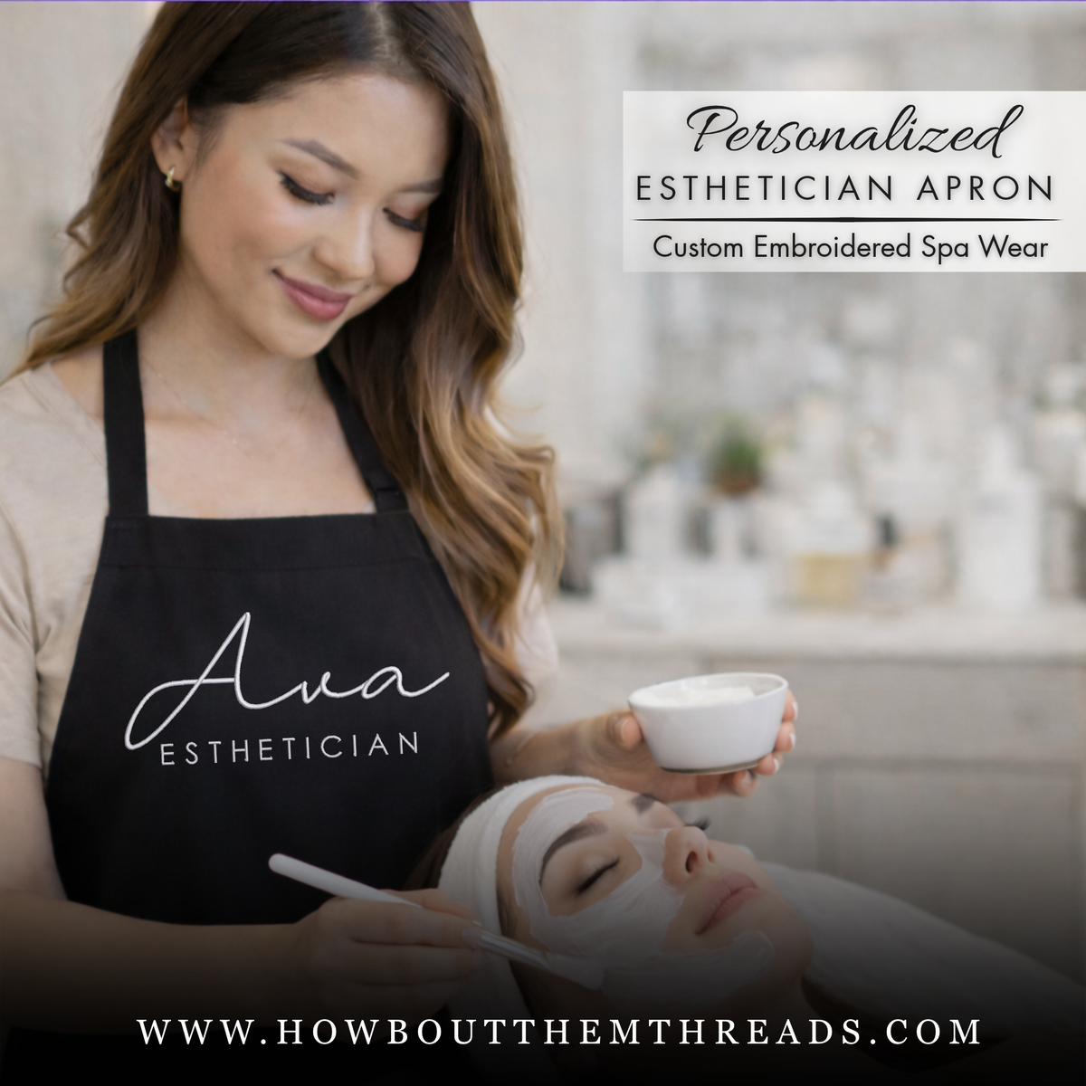 Personalized Embroidered Esthetician Apron