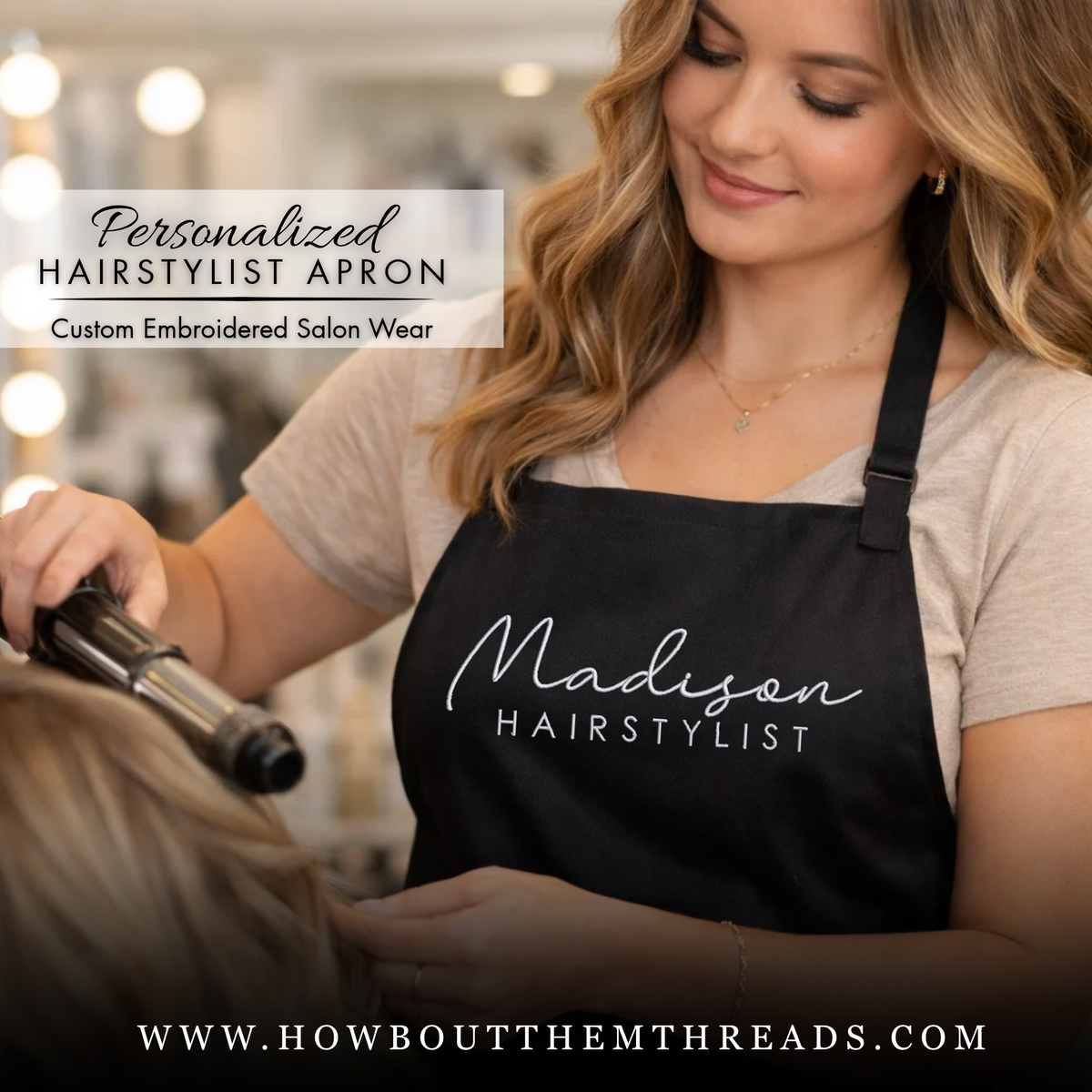Personalized Embroidered Hairstylist Apron