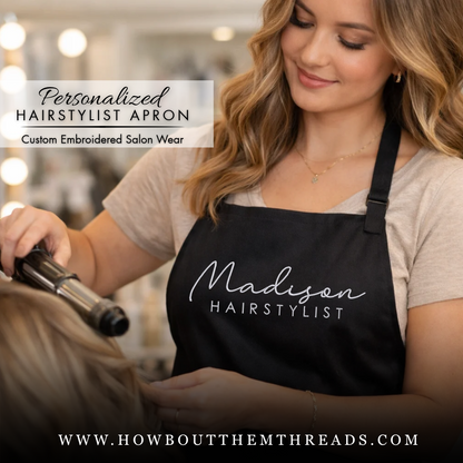 Personalized Embroidered Hairstylist Apron