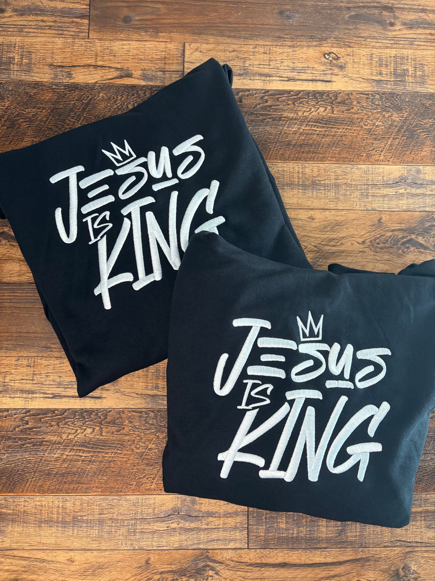 Jesus Is King Embroidered Hoodie