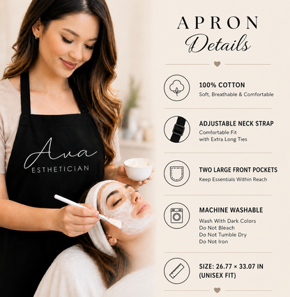 Personalized Esthetician Apron