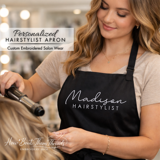 Personalized Embroidered Hairstylist Apron