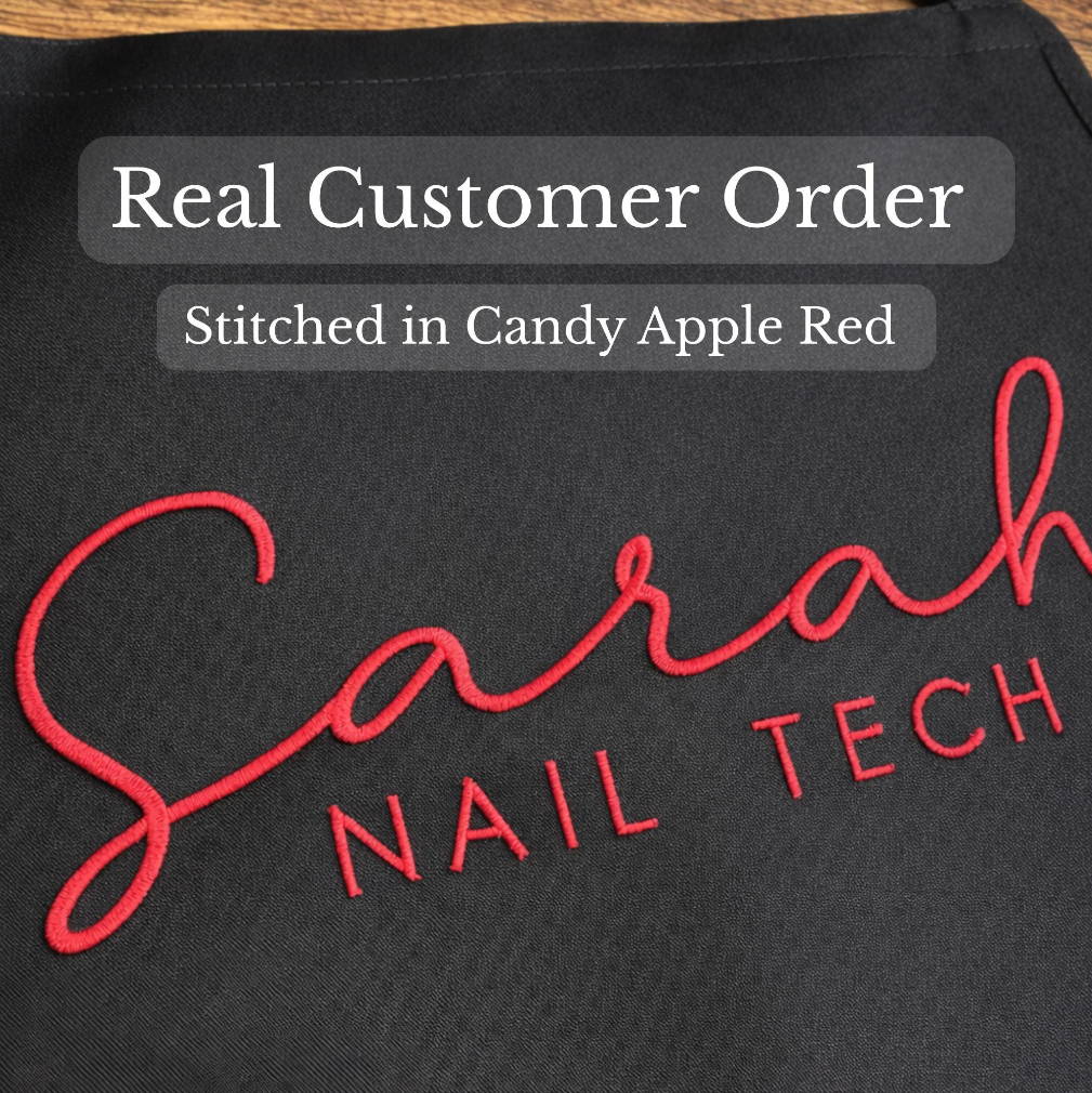 Nail Tech Custom Embroidered Apron