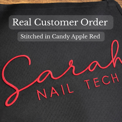 Nail Tech Custom Embroidered Apron
