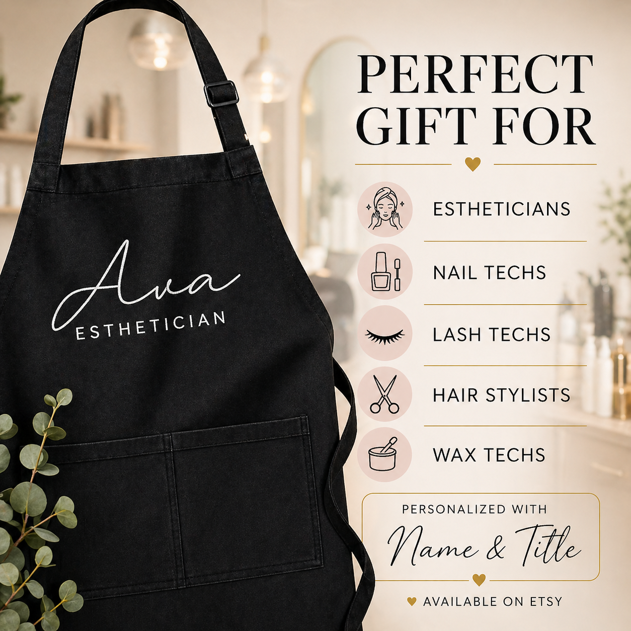 Personalized Esthetician Apron